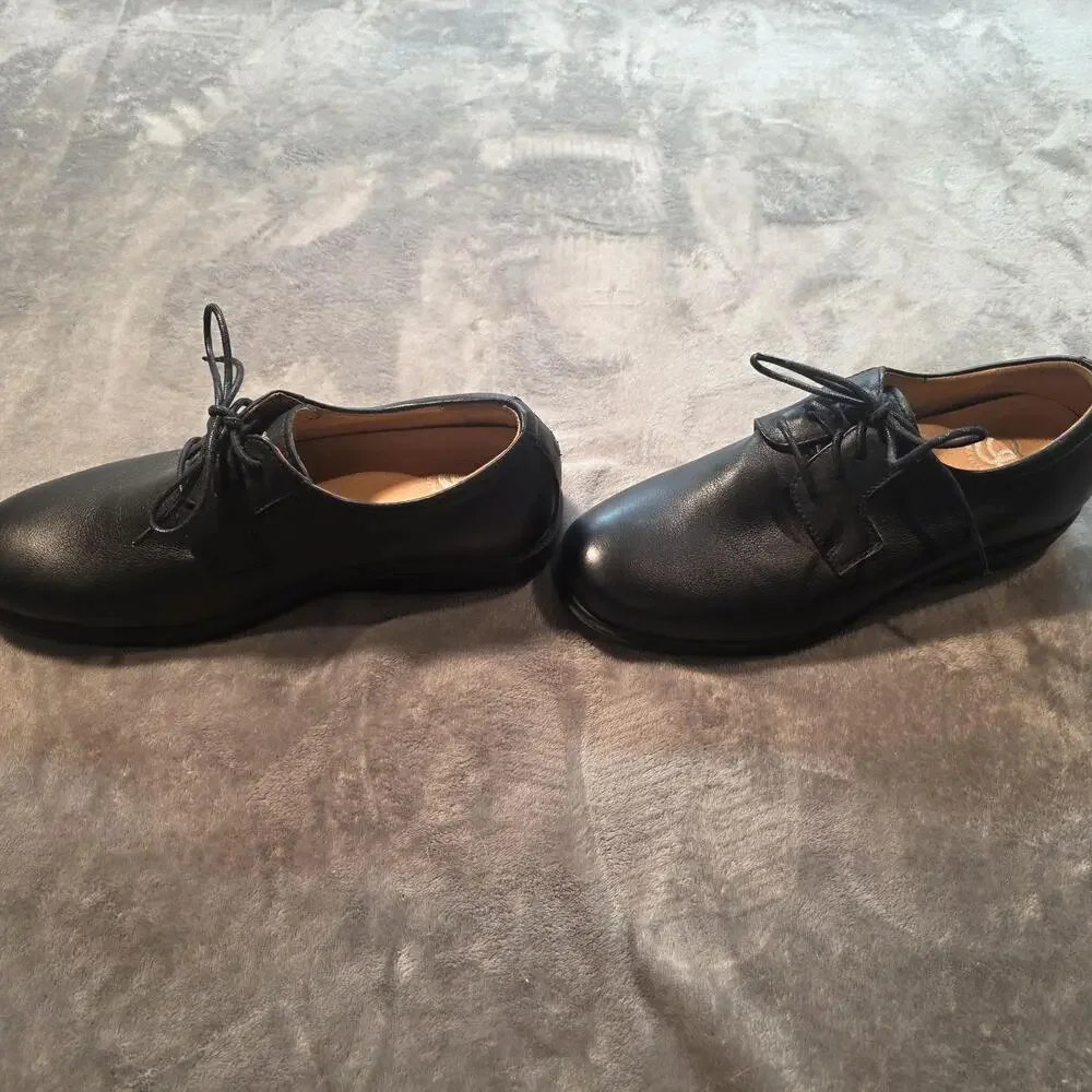 Gravity Defyer Dress Shoes Mens 10.5 Black Leather Comfort Derby Lace Up
